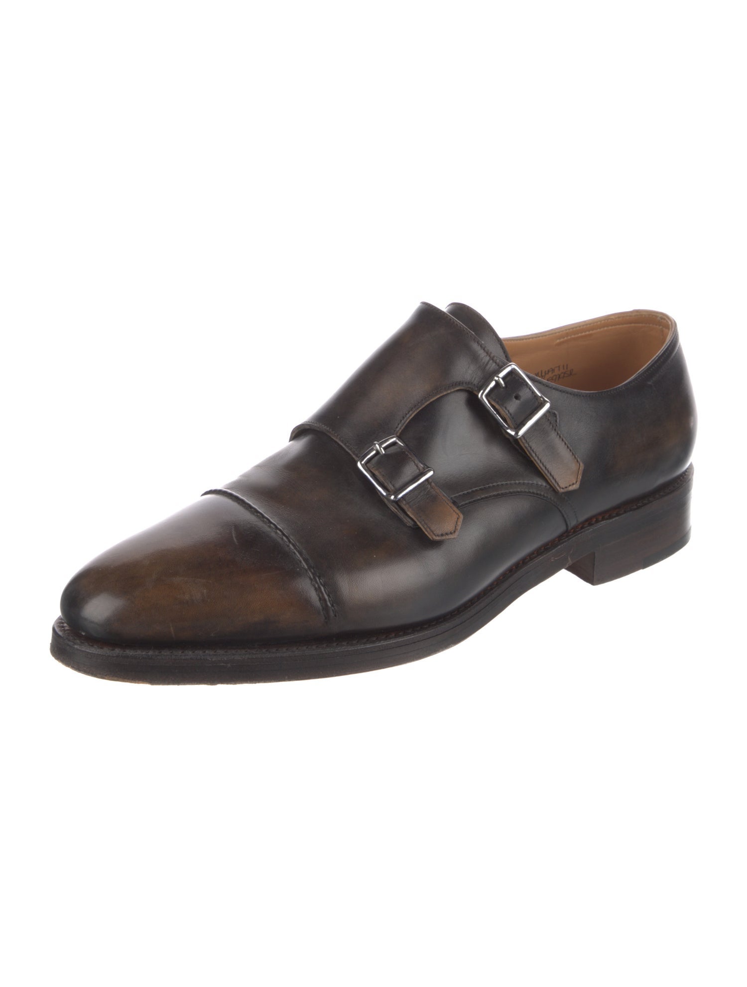 John Lobb Leather Monk Straps